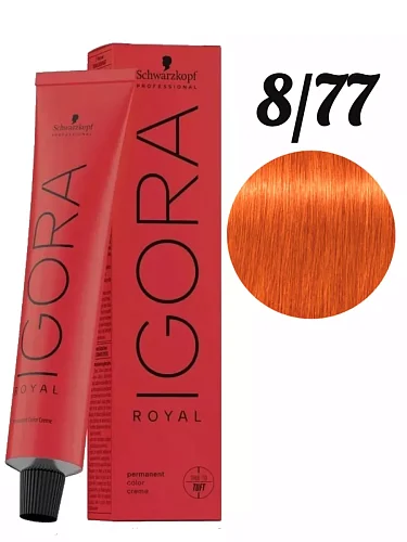 Краска для волос светлый русый медный экстра - Schwarzkopf Igora Royal 8-77